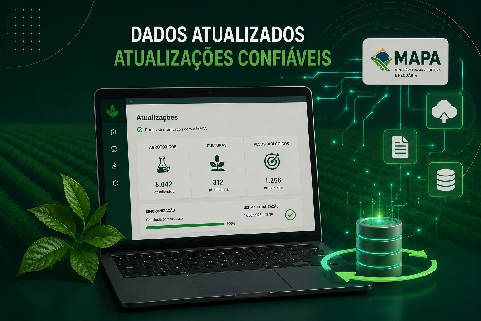 Atualizações de informações agrícolas