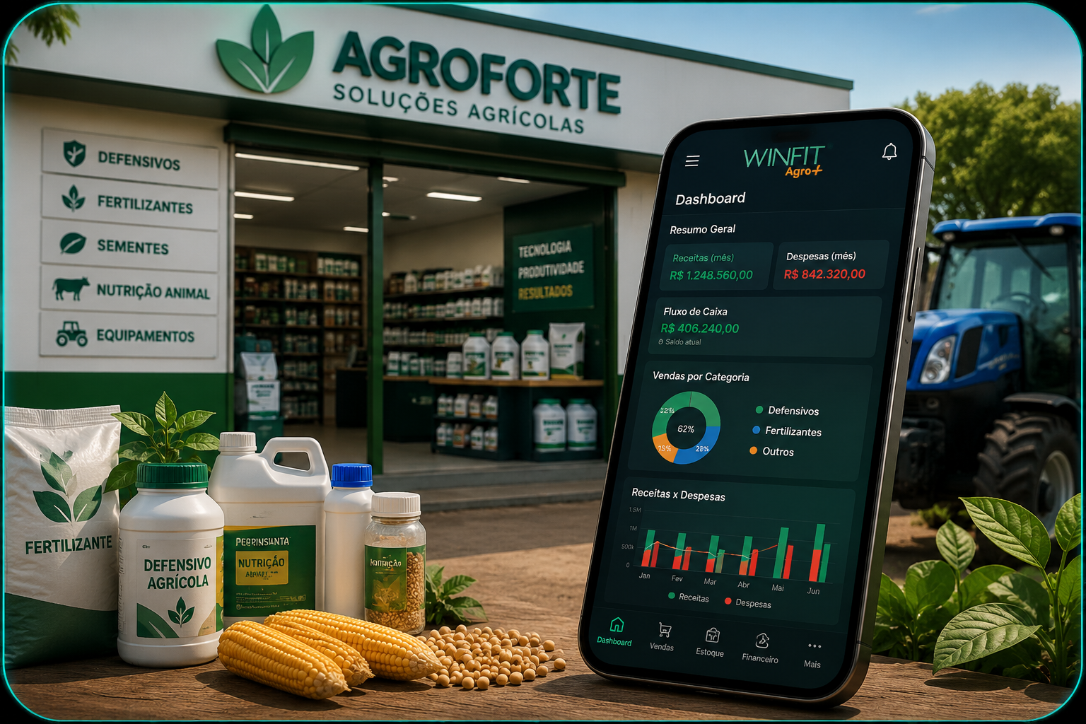 Tela de emissão de receituário agronômico no WINFIT