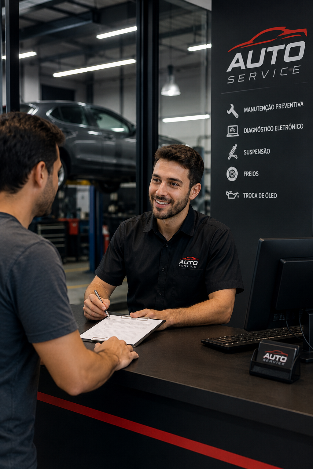 Atendimento e gestão em uma oficina mecânica